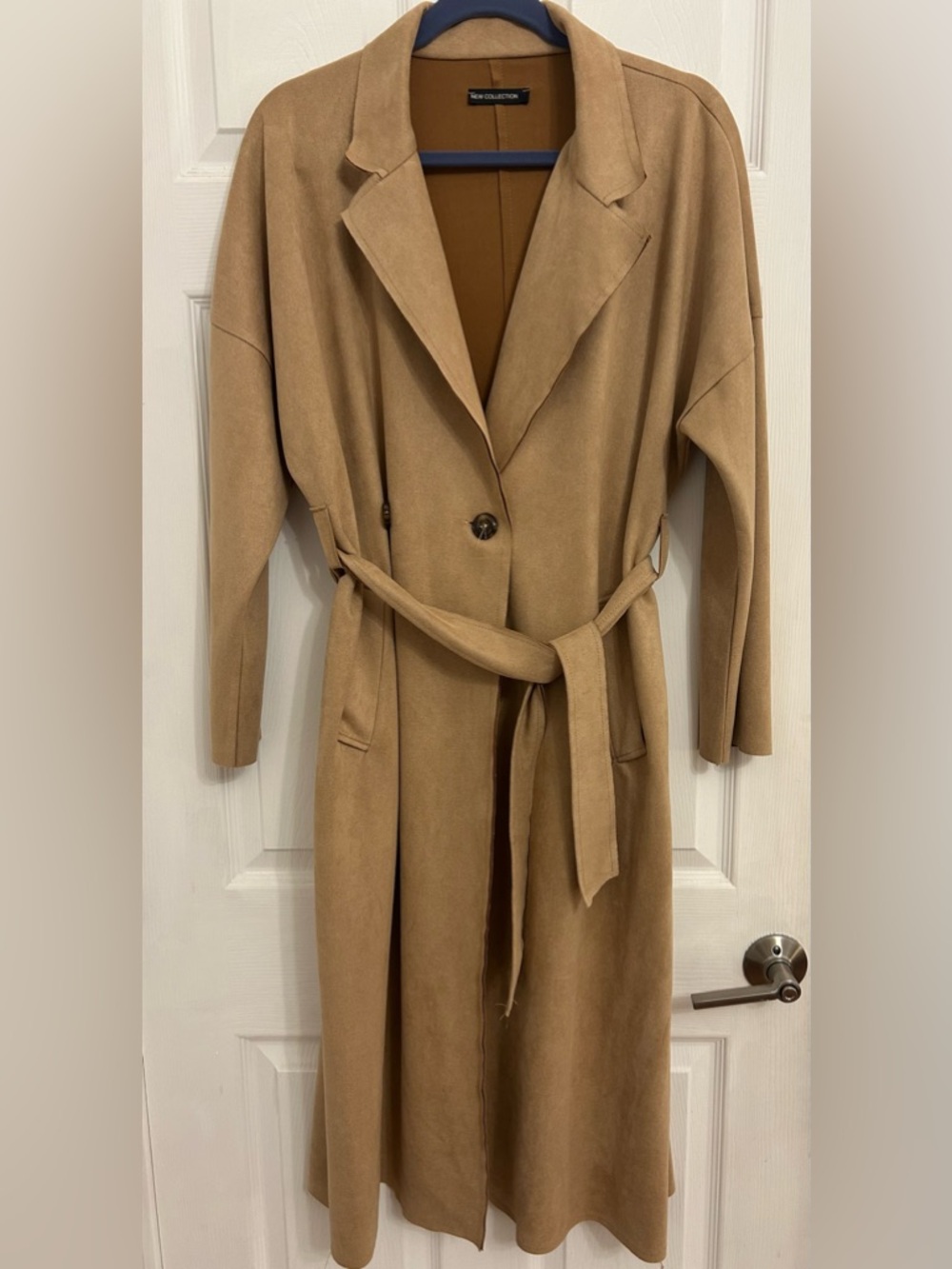 One size Camel Belted Long Coat